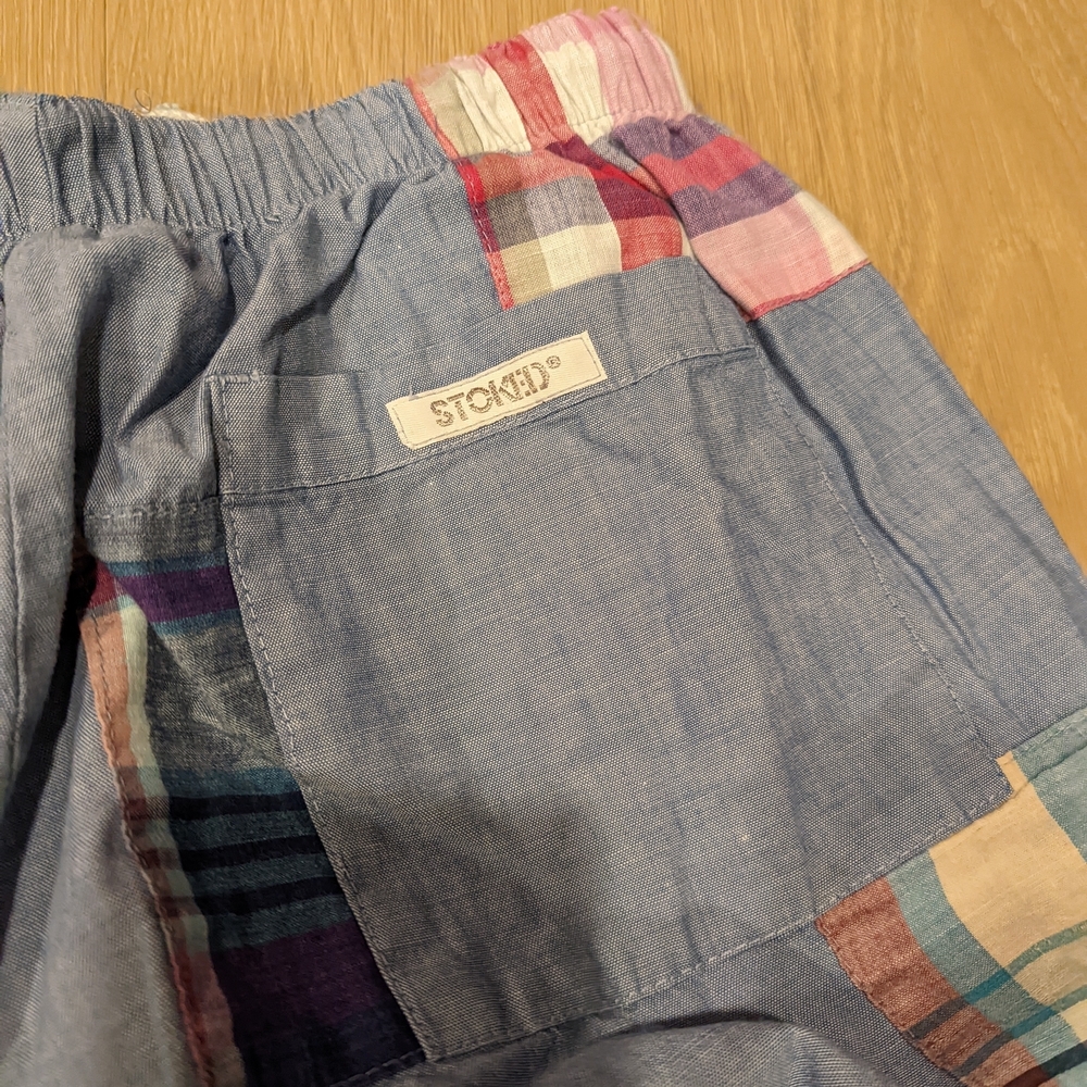 Patchwork Plaid Pants - image 2